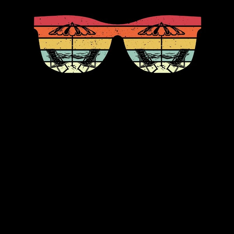 Retro Strandliege Sonnenbrille Design