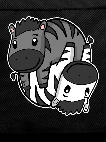 Zebra Yin Yang Symbol