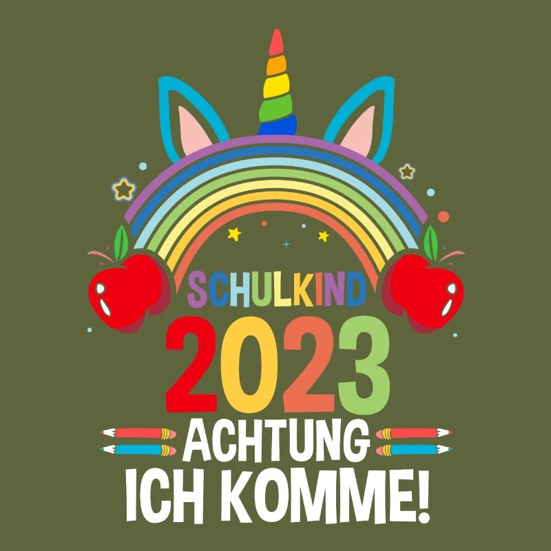 Schulkind 2023 Schulbeginn Einhorn Einschulung
