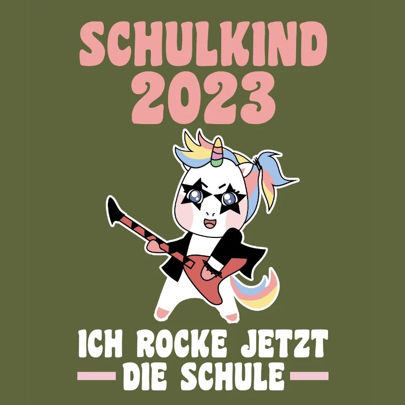 Schulkind 2023 Schulbeginn Einhorn Einschulung