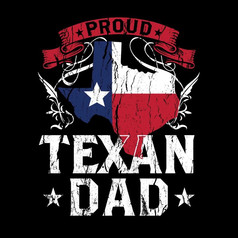 Stolzer Texanischer Vater Stolz Texas Texaner