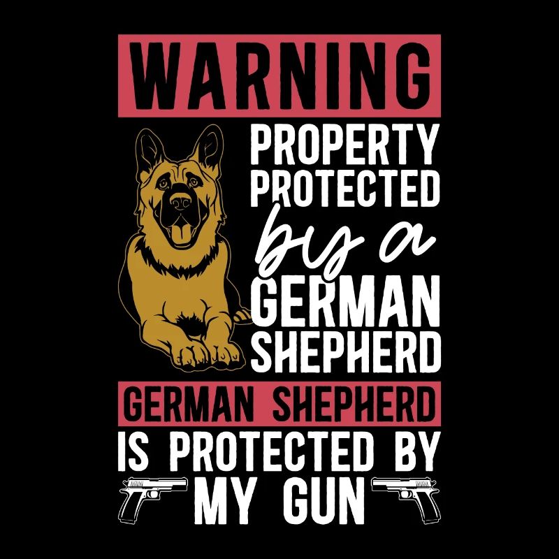 German Shepherd Warning Property Protected Canine