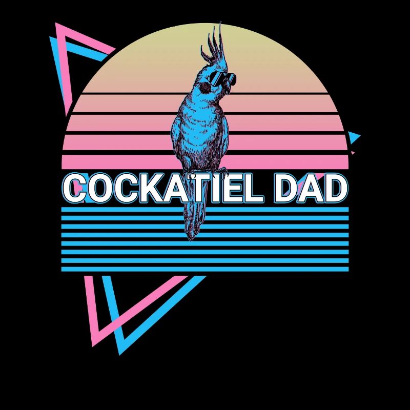 Cockatiel Papa Parrot Retro