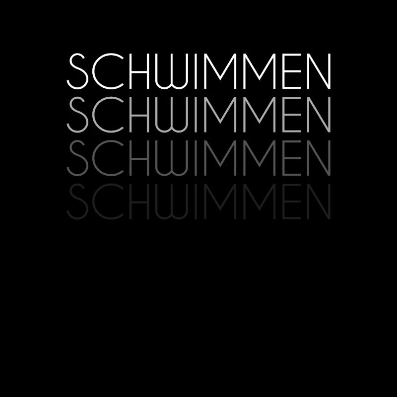 Schwimmen Schriftzug