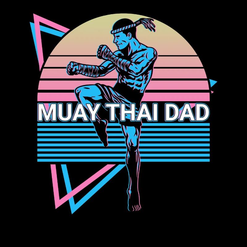 Muay Thai Dad Kickboxing Retro