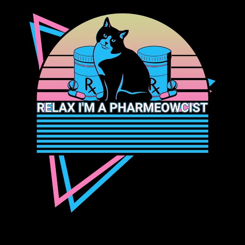 Pharmacist Pharmacy Cat Retro