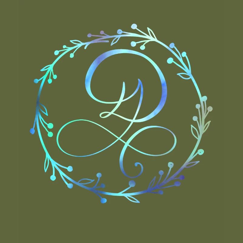 Monogram, Letter D, Calligraphy Ornament