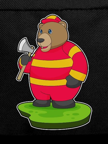 Bear Firefighter Axe Fire Brigade