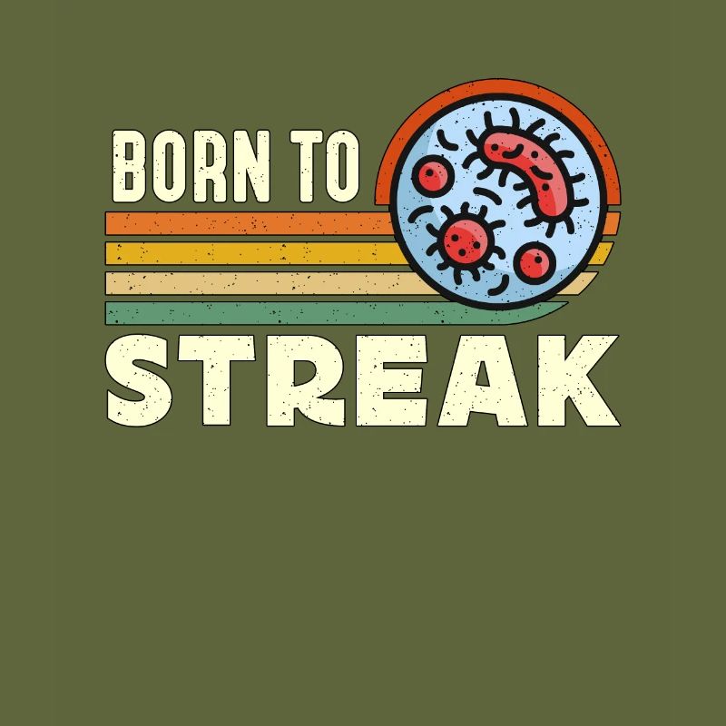Microbiologiste Born To Streak Retro Laboratory