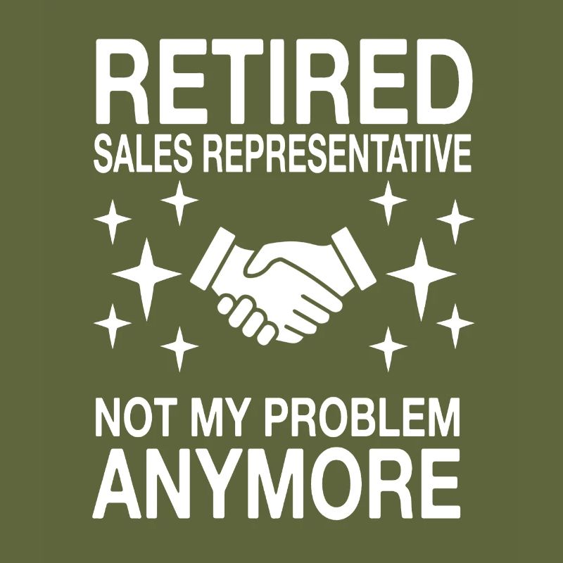 Conception de représentant des ventes à la retraite