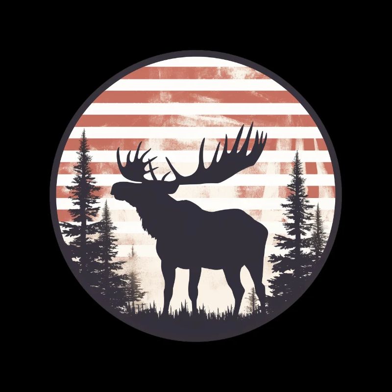 American Flag Moose