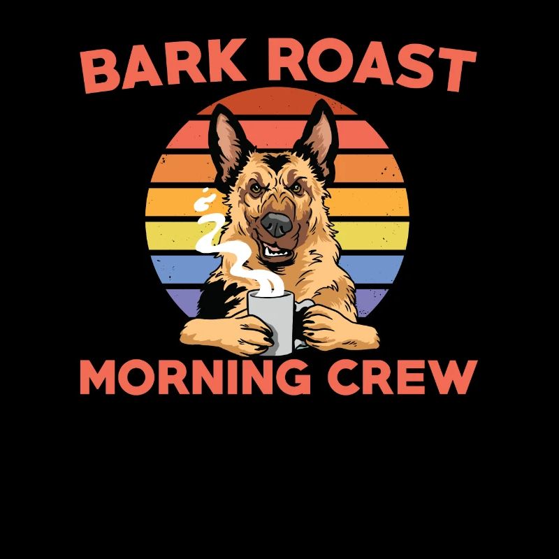 Lustiger Dunkler Kaffee Hund Schwarzer Kaffee