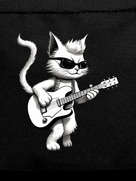 Cat playing guitar