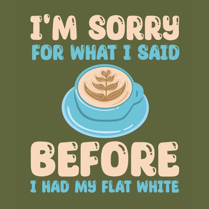 Lustiges Flat White Kaffee Outfit