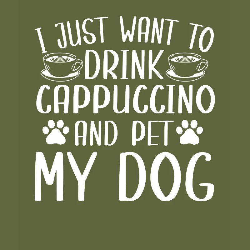 Cappuccino et conception de chien propriétaire de chien