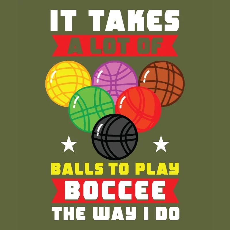 Funny bocce player