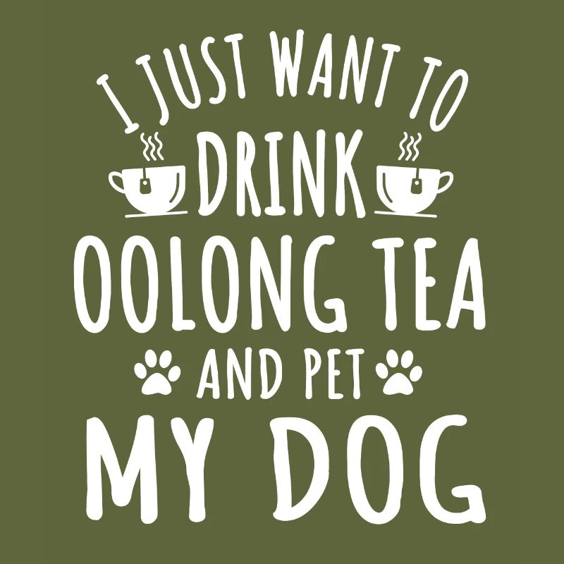 Großer Oolong-tee Und Hundebesitzer