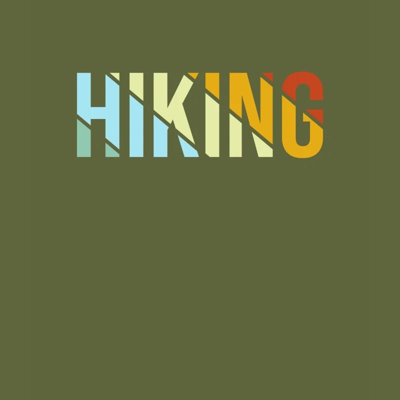 Hiking lettering retro
