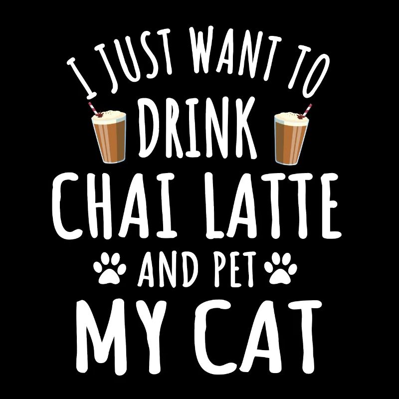 Drôle de chai latte et propriétaire de chat