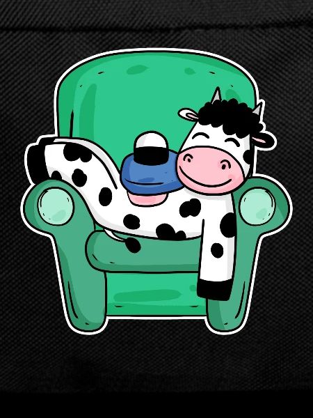 Sleeping cow - a tired cow
