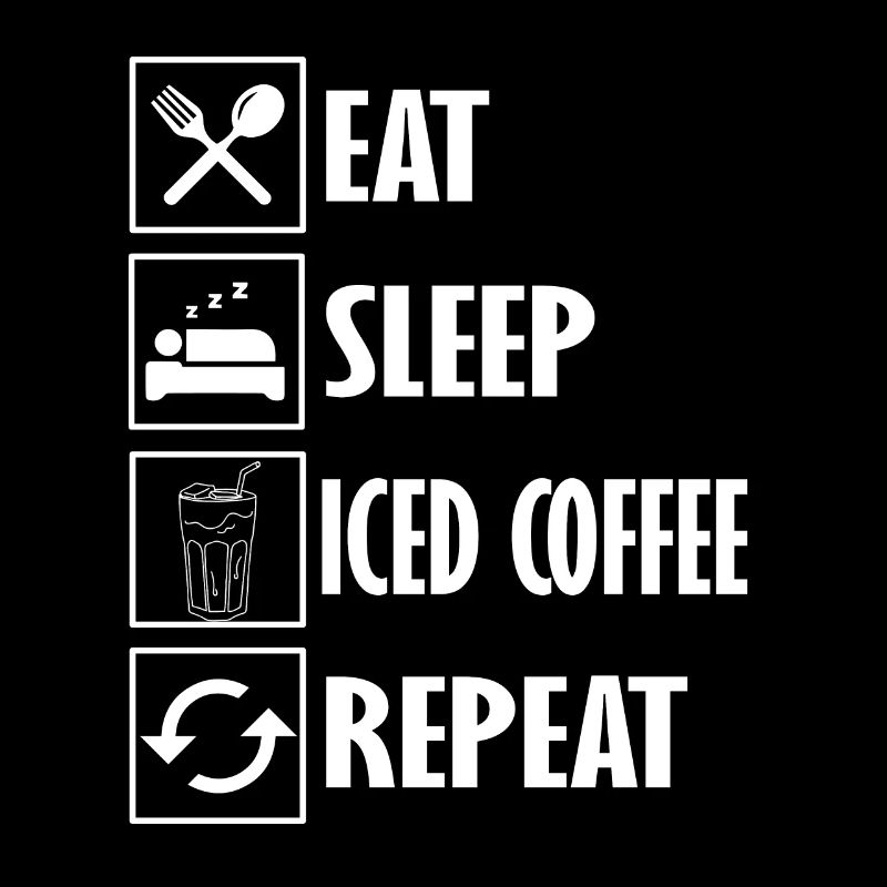 Design amusant pour la conception de café glacé