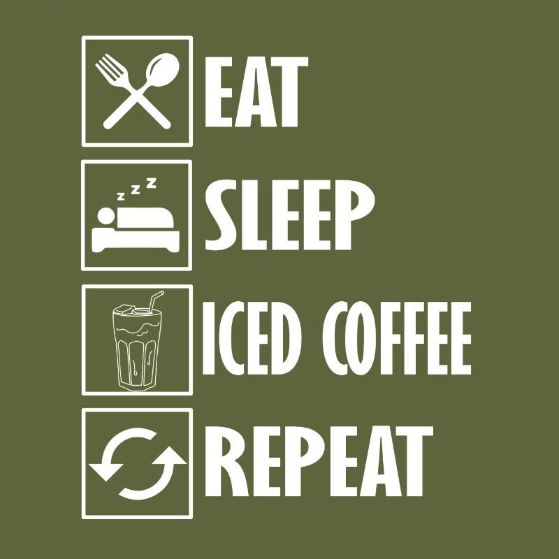 Design amusant pour la conception de café glacé