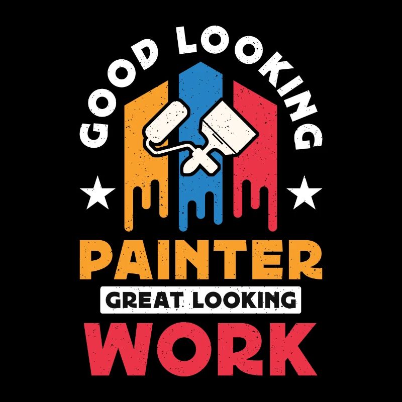 Painter Good Looking Painter Paint Brush Painting