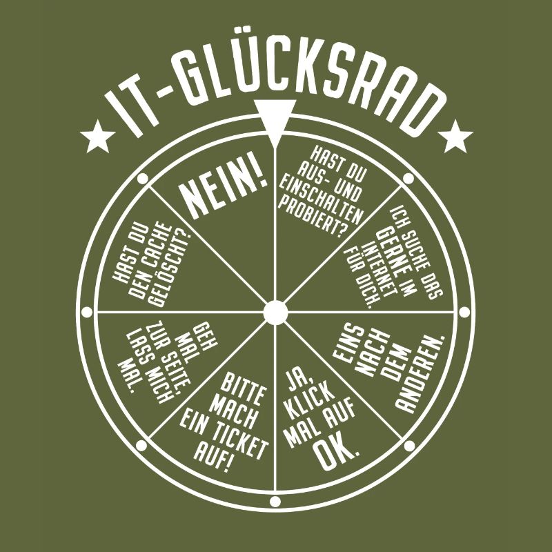 IT Support Glücksrad Service Desk IT Helpdesk Nerd