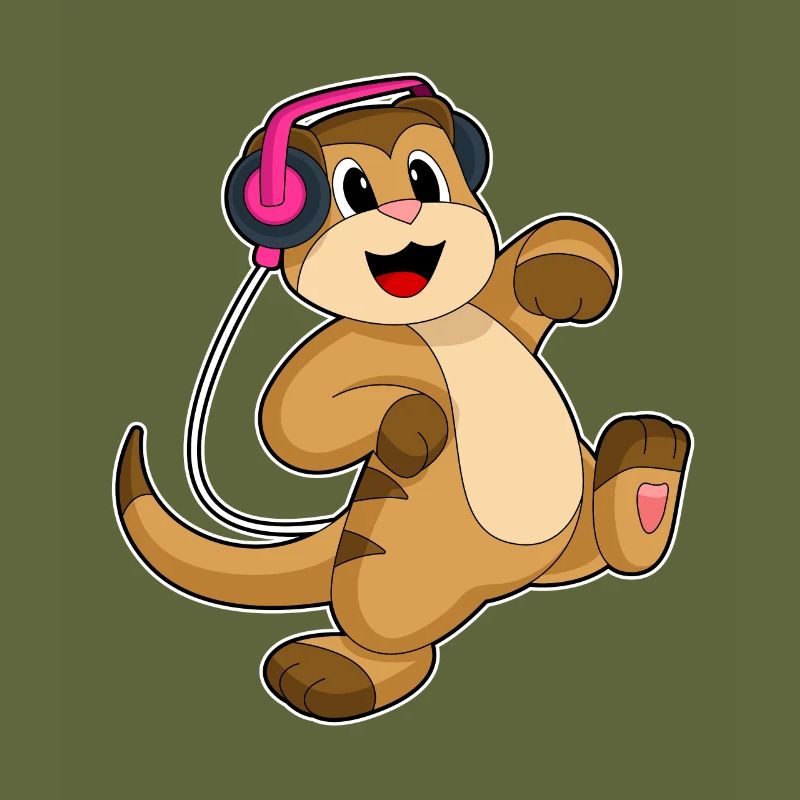 Erdmännchen Kopfhörer Musik