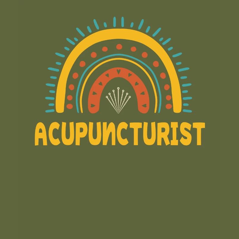 Acupuncteur mignon Boho Rainbow TCM