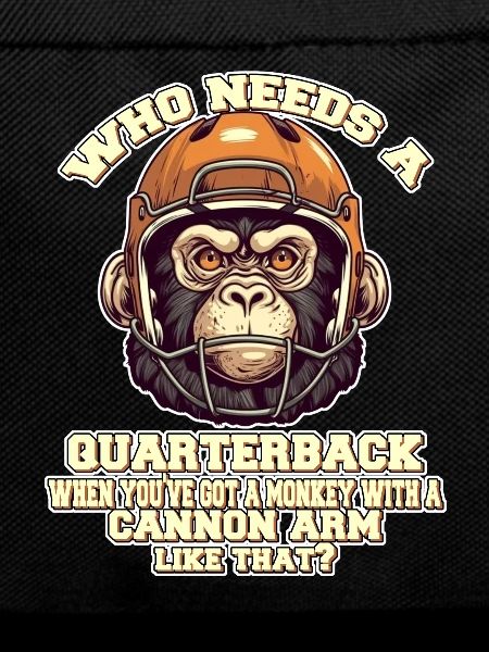 Motivierender Quaterback Affe