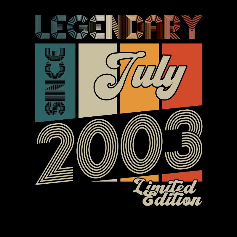 20th Birthday Man Born In July Vintage 2003