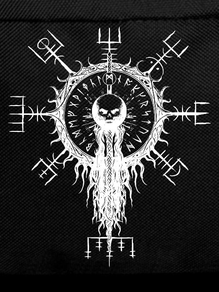 Vegvisir Viking Runes Compass Skull Occult