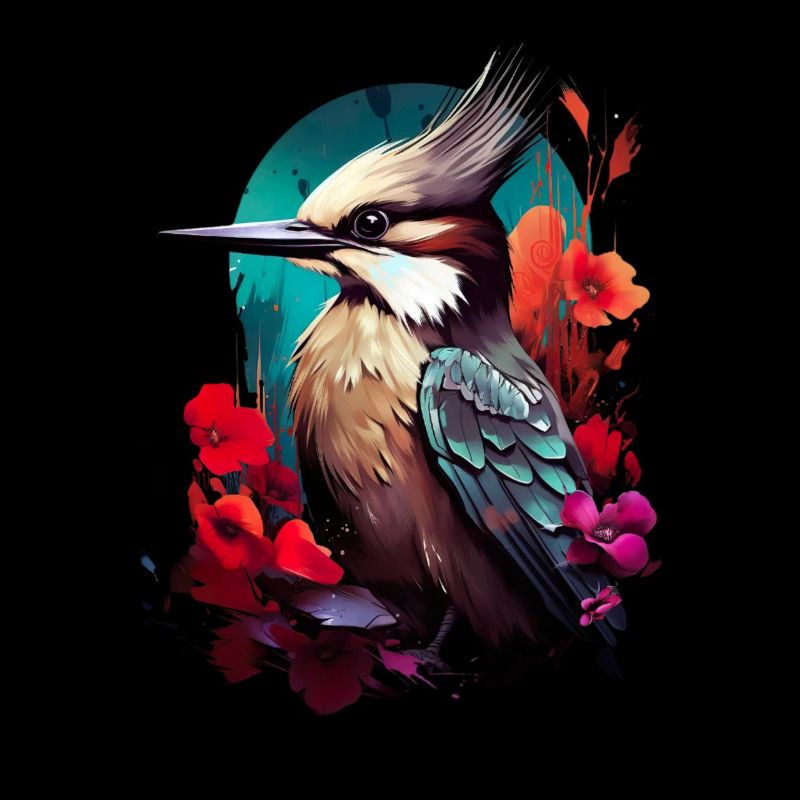 Niedlicher Specht Buntspecht Vogel Illustration