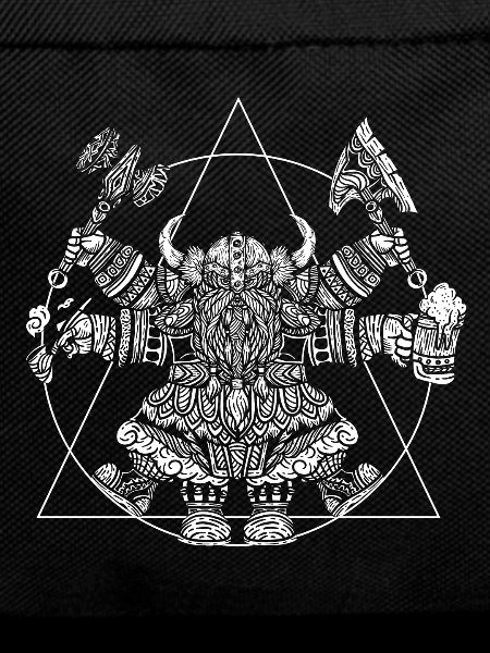 Funny Vitruvian Viking warrior