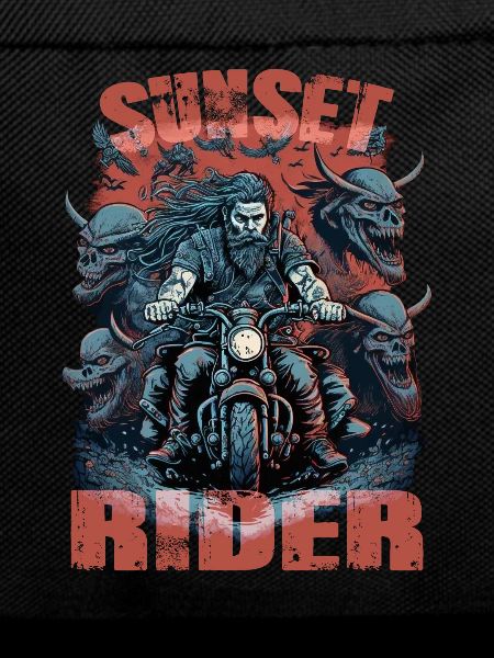 Sunset rider motorcyclist