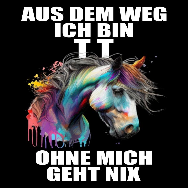 Tuniertrottel ich mach hier alles Pferd Rappe