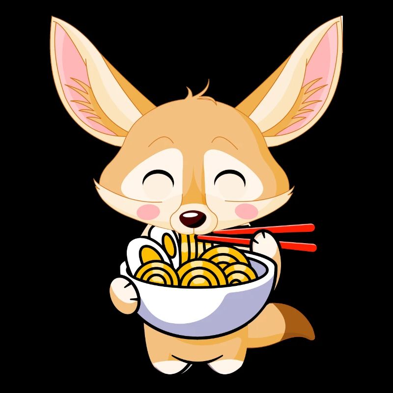 Fennec Renards Nourriture Ramis Nouilles Fennec Renards
