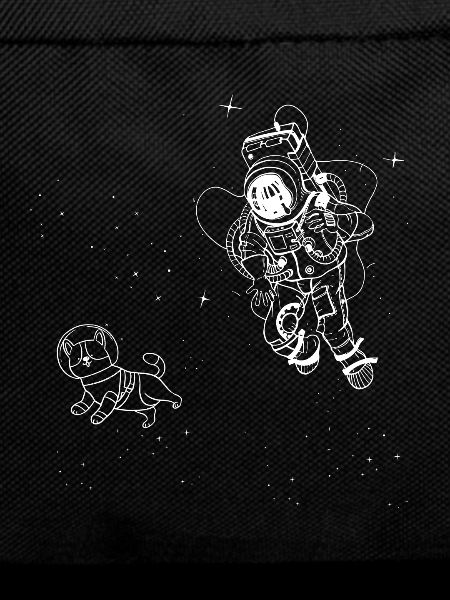 Funny Animal Dog in Space Astronaut