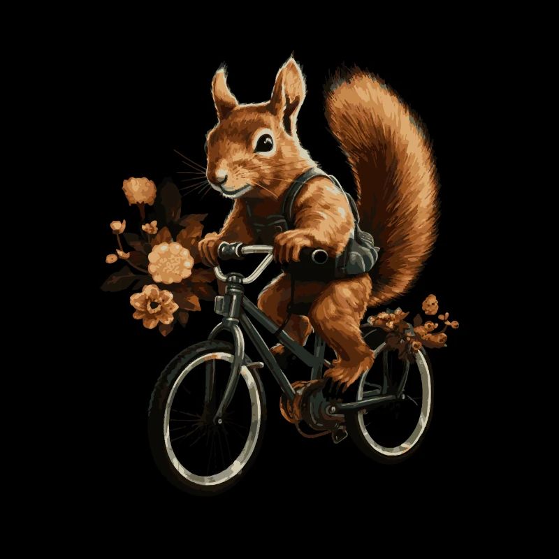 Squirrel Riding A Bicycle