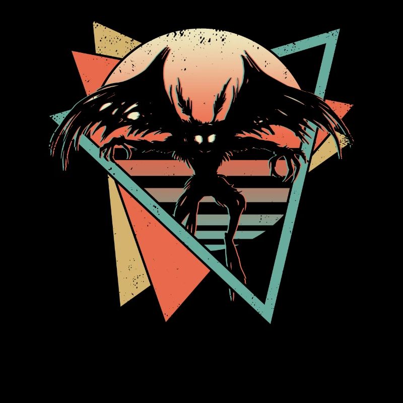 Mothman Crypto Cryptozoology Retro