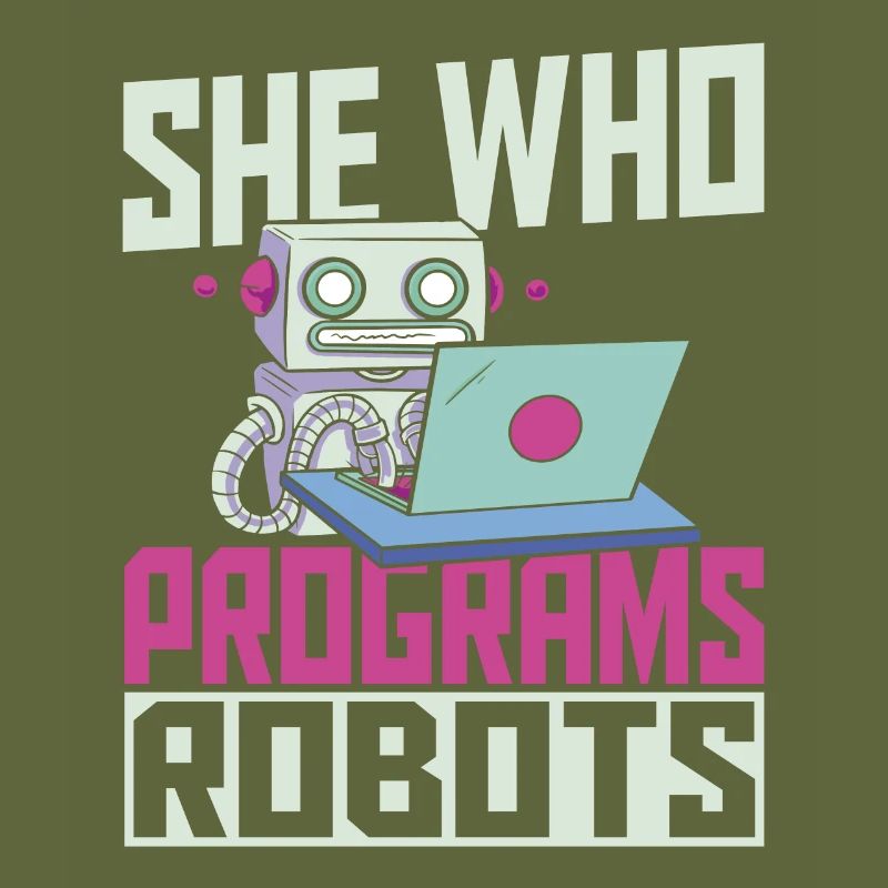 Sie, die Roboter programmiert Robotik