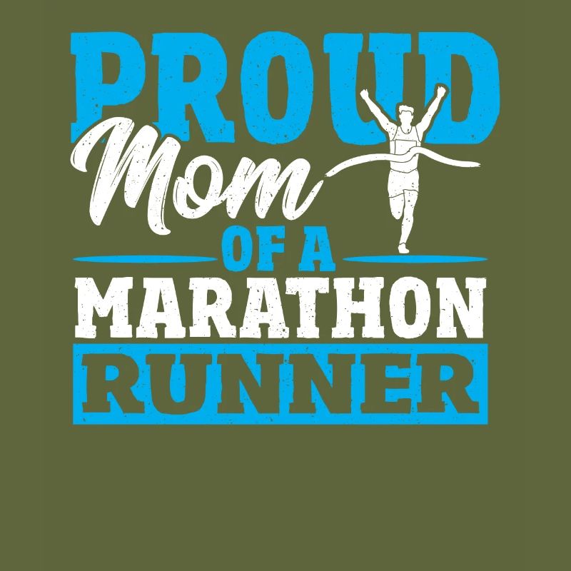 Stolze Mutter eines Marathonläufers