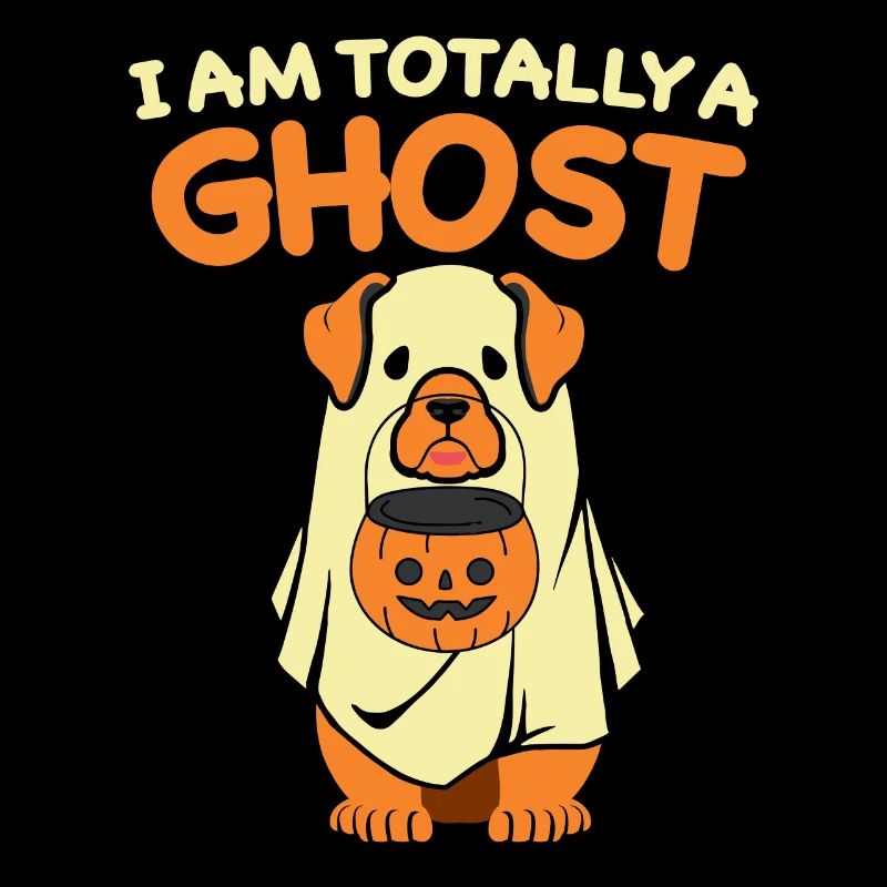 I Am Totally A Ghost: Cute Dog as a Ghost