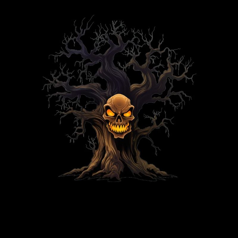 Creepy Halloween Design Skull Skull