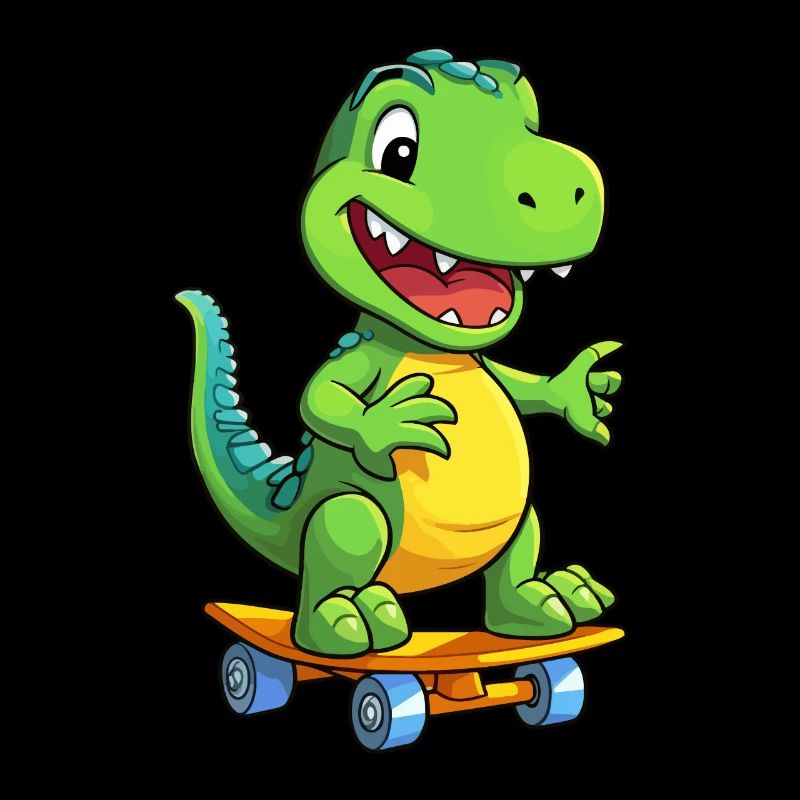T-Rex Skateboard: Cool Dino Action for Skaters