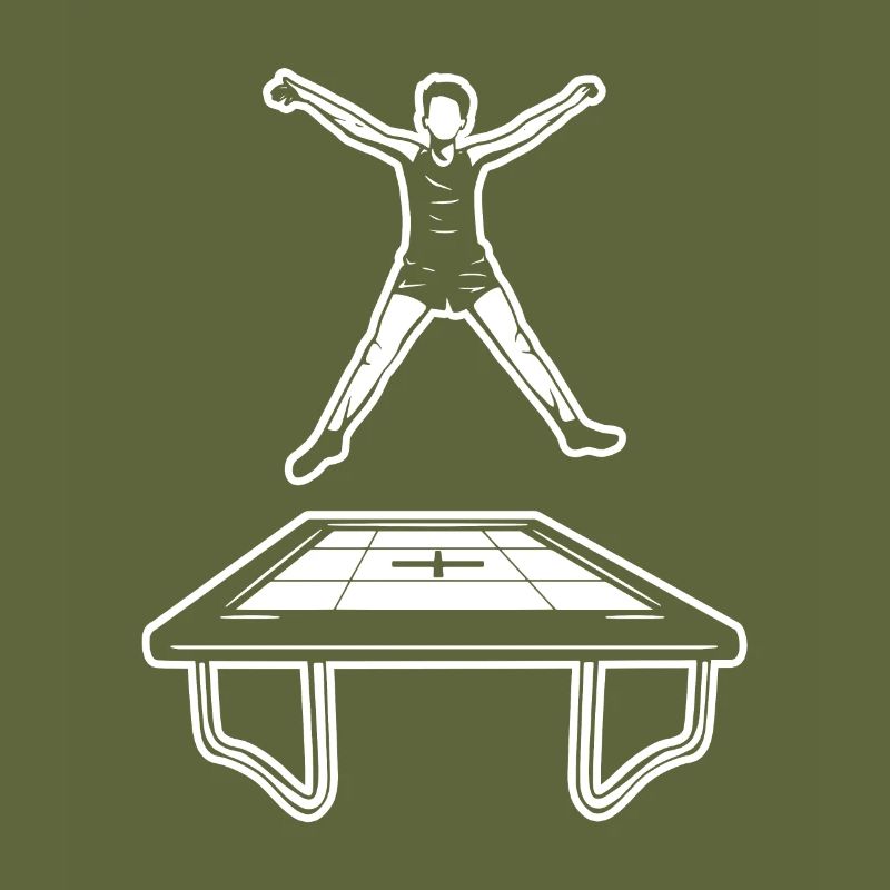 Trampoline jumping child