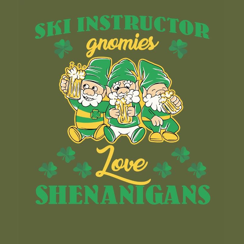 Ski instructor dwarves St. Patrick's Day