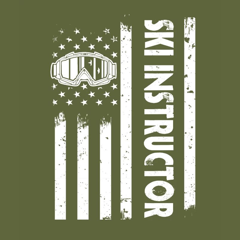 Usa Flag Instructor Ski Courses Skier Coaching