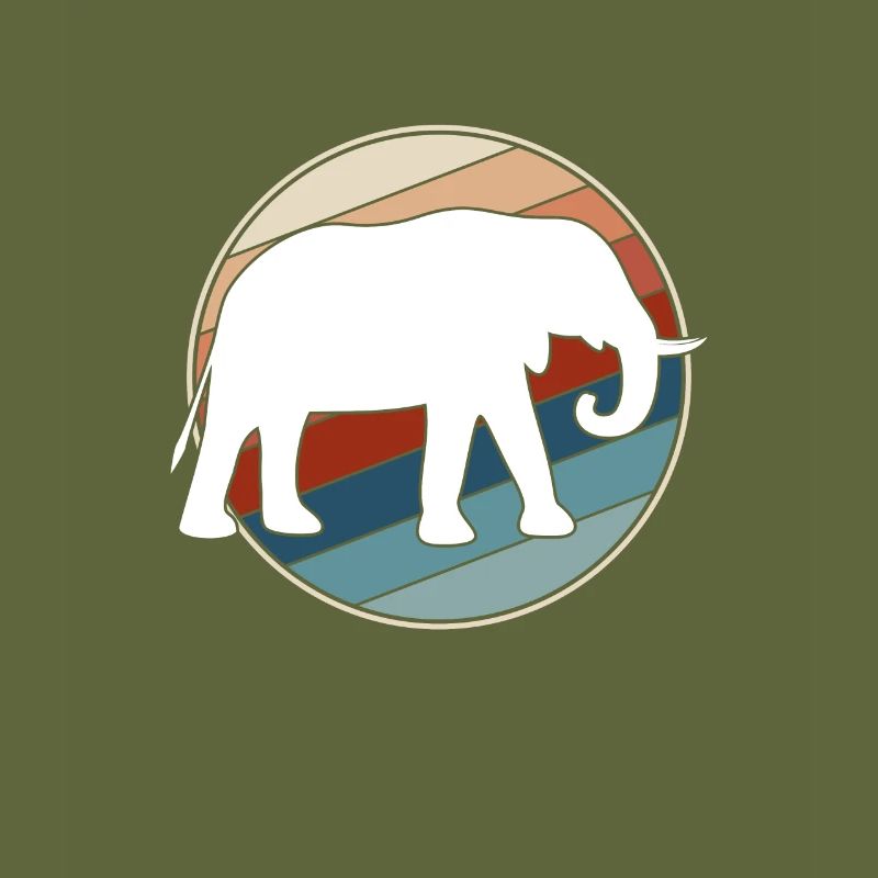 Elephant retro
